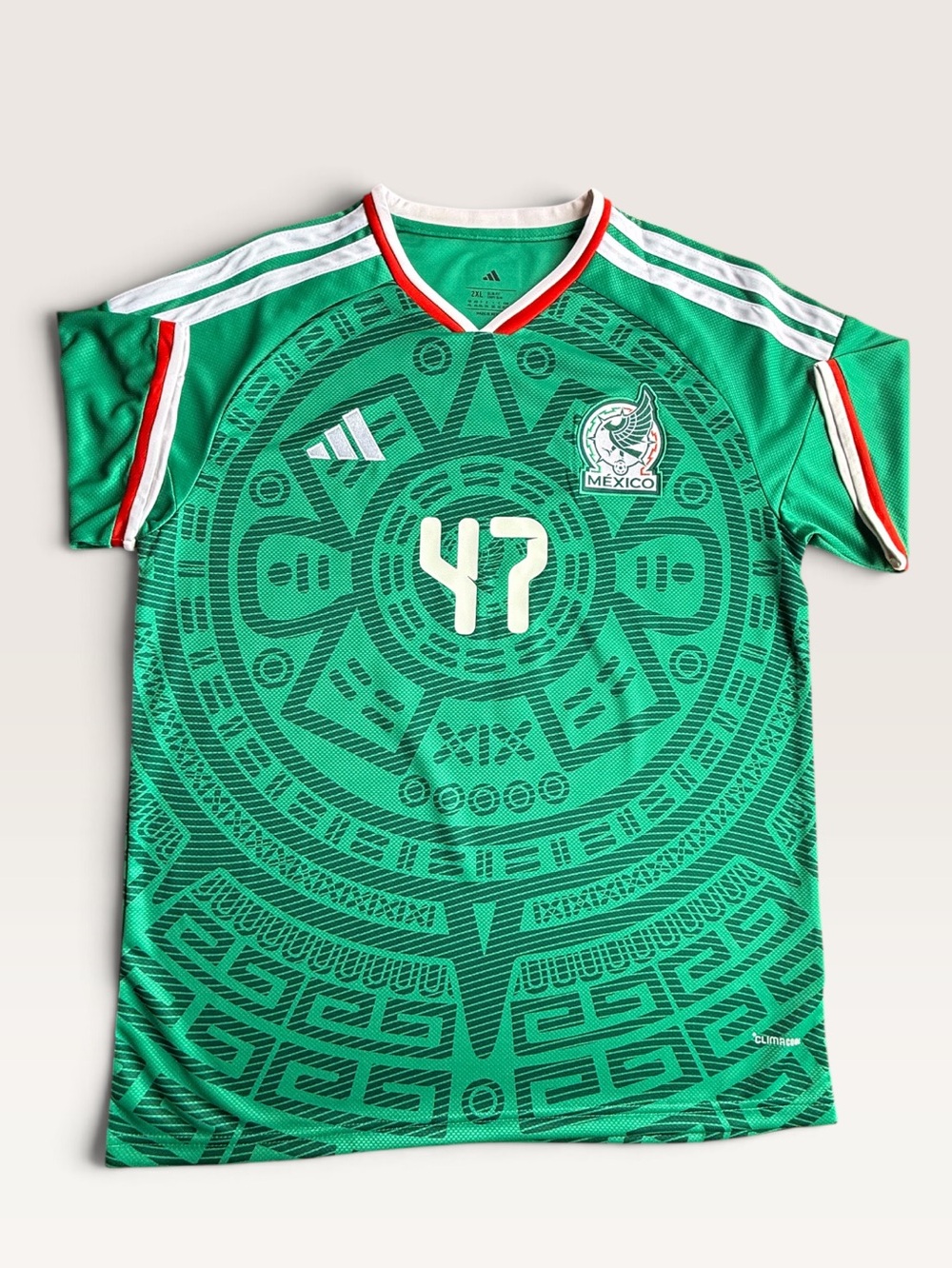 adidas Mexico Soccer Jersey Green/Red/White Personalized #47 KOHAN Size-XXL NWT